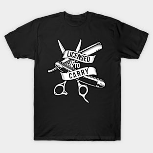 Licensed To Carry - Barber T-Shirt